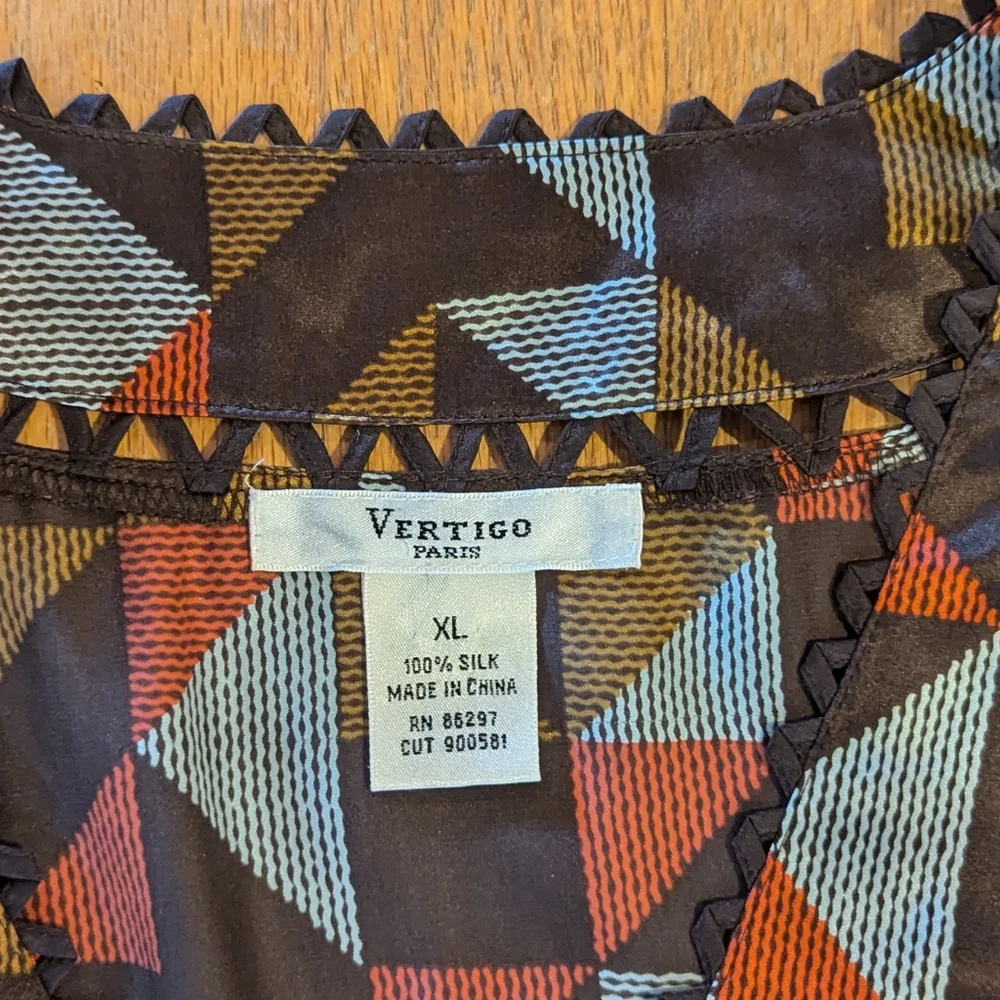 Vertigo Paris Geometric Dress - Black, Brown, Blue, Red - Picture 5 of 8